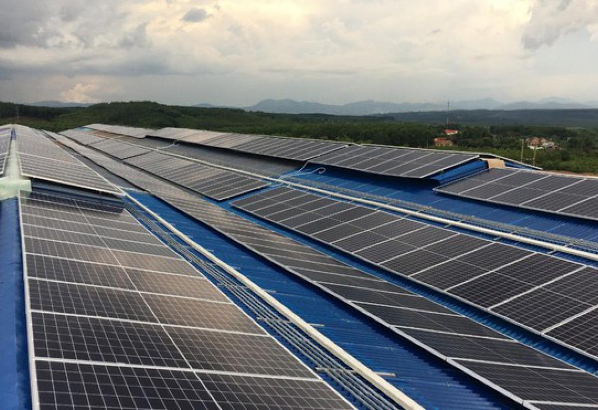 2019年底Crc Solar在和平省良山县良山工业区6000平方米的整个工厂安装了屋顶太阳能发电系统。 总发电容量达到2.5Mw。
